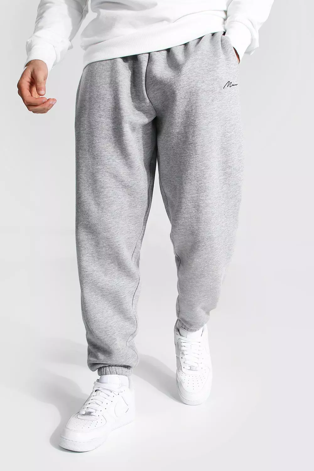 Recycled Man Signature Loose Fit Joggers boohooMAN USA